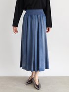 【ラシュッド/LASUD】のウエストリブテンセルスカート ブルー|ID: prp329100004566211 ipo3291000000032655836