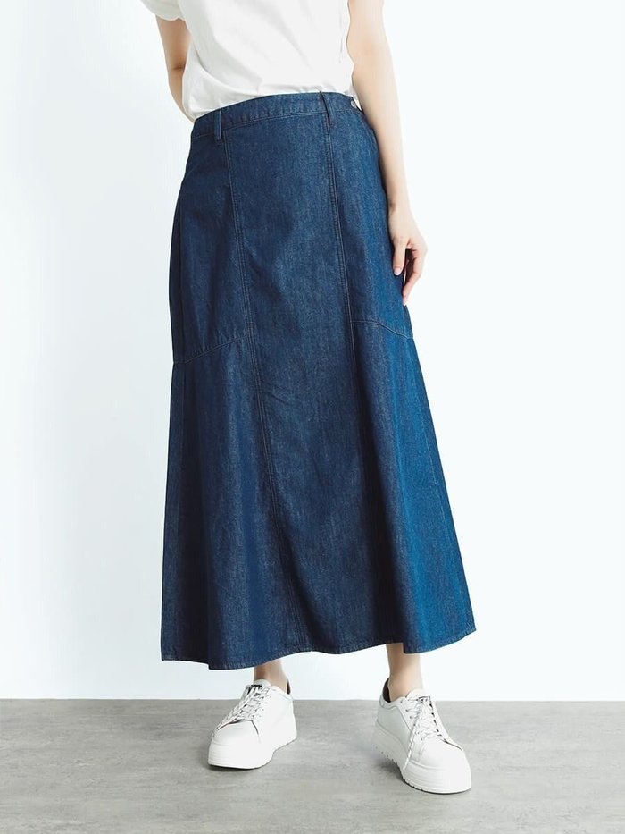 【ヴァン/Vin】のデニムマーメイドフレアスカート インテリア・キッズ・メンズ・レディースファッション・服の通販 founy(ファニー) https://founy.com/ ファッション Fashion レディースファッション Fashion for Women スカート Skirts Aライン・フレアスカート A-Line & Flared Skirts エレガント 上品 Elegant シンプル Simple, Minimal デニム Denim, Jeans Material トレンド Trend, Trending Now フレア Flare, Flared |ID: prp329100004566212 ipo3291000000032655842