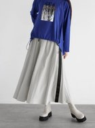 【ラシュッド/LASUD】のドロストデザインフレアスカート ライトグレー|ID: prp329100004566213 ipo3291000000032655850