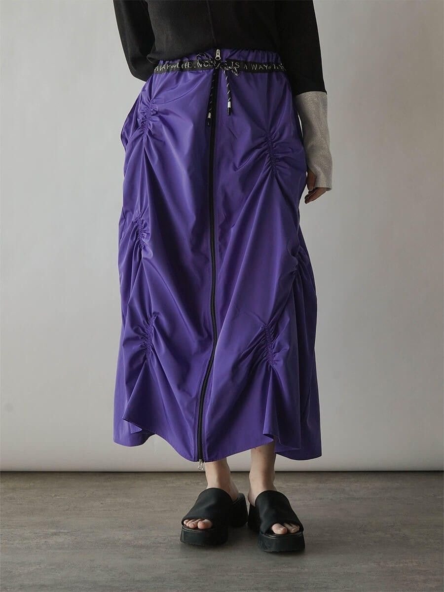 【ラシュッド/LASUD】のランダムギャザーWジップスカート 人気、トレンドファッション・服の通販 founy(ファニー) 　ファッション　Fashion　レディースファッション　Fashion for Women　スカート　Skirts　おすすめ　Recommended / Our Picks　ギャザー　Gathered, Ruffled　ジップ　Zip, Zipper　ランダム　Random, Irregular　 other-1|ID: prp329100004566221 ipo3291000000032655923