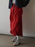 【ラシュッド/LASUD】のランダムギャザーWジップスカート レッド|ID: prp329100004566221 ipo3291000000032655930