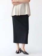 【ラシュッド/LASUD】のダンボールニットIラインスカート ブラック|ID: prp329100004566222 ipo3291000000032655954
