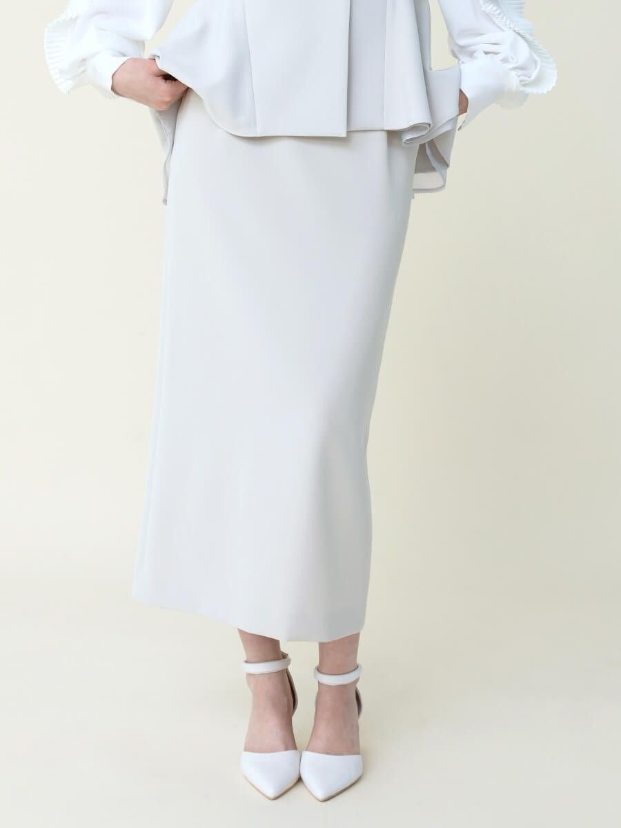 【ラシュッド/LASUD】のリサイクルWクロスIラインスカート 人気、トレンドファッション・服の通販 founy(ファニー) 　ファッション　Fashion　レディースファッション　Fashion for Women　スカート　Skirts　エレガント 上品　Elegant　ストレッチ　Stretch, Stretchy Fabric　ドレープ　Drape, Draping Fabric　フィット　Fit, Slim Fit　ペプラム　Peplum, Flared Hem　 other-1|ID: prp329100004566227 ipo3291000000032655986