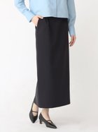 【ラシュッド/LASUD】のリサイクルWクロスIラインスカート ブラック|ID: prp329100004566227 ipo3291000000032655988