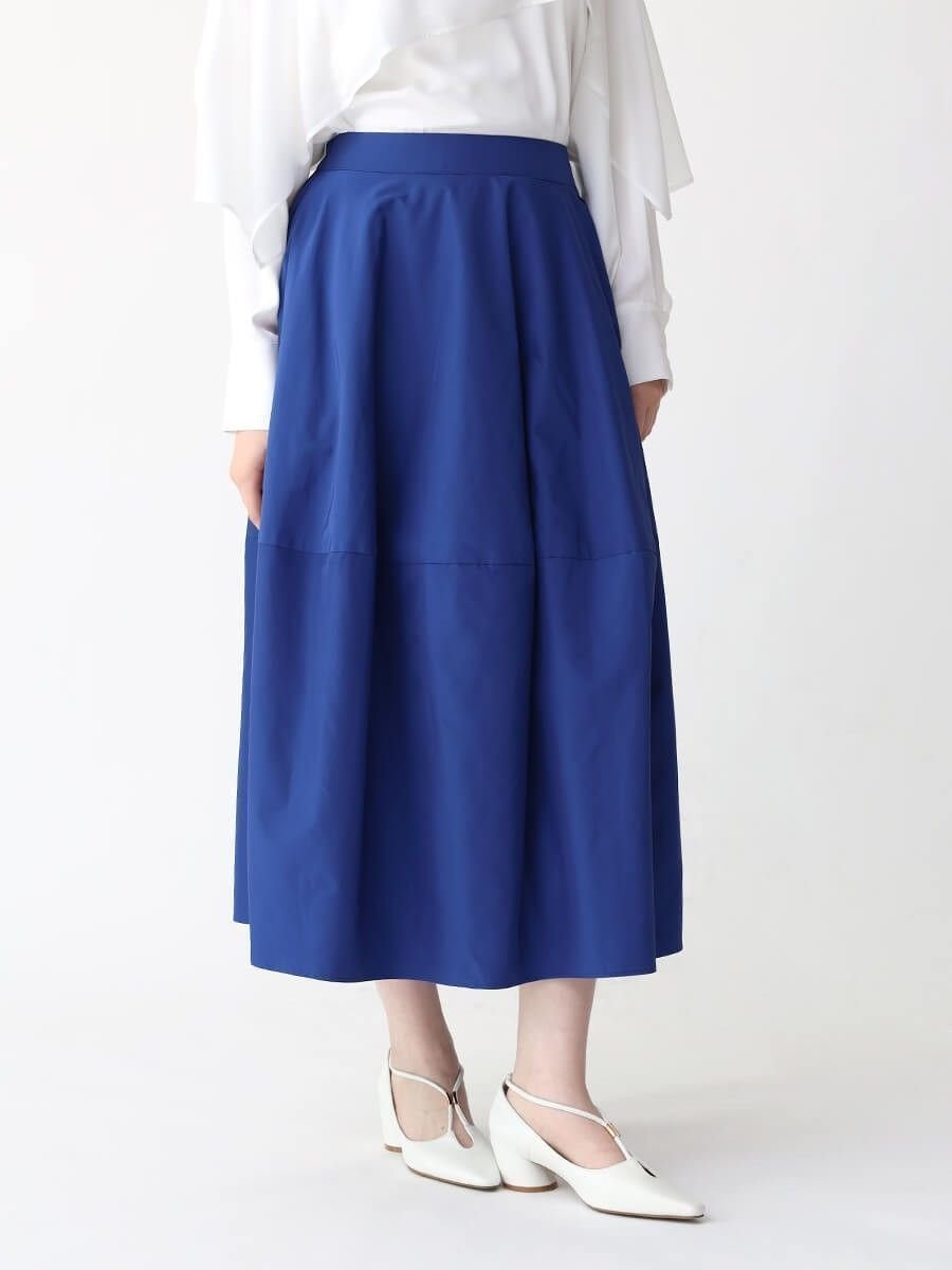 【ラシュッド/LASUD】のタフタコクーンスカート インテリア・キッズ・メンズ・レディースファッション・服の通販 founy(ファニー) 　ファッション　Fashion　レディースファッション　Fashion for Women　スカート　Skirts　おすすめ　Recommended / Our Picks　コクーン　Cocoon, Cocoon Silhouette　コンパクト　Compact, Small Size　タフタ　Taffeta, Structured Fabric　フィット　Fit, Slim Fit　フォルム　Silhouette, Form　フレア　Flare, Flared　エレガント 上品　Elegant　ブルー|ID: prp329100004566230 ipo3291000000032604579