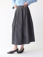 【ラシュッド/LASUD】のタフタコクーンスカート チャコールグレー|ID: prp329100004566230 ipo3291000000032604580
