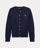 【ラルフローレン/RALPH LAUREN / KIDS】の(ガールズ 7才~16才)ミニ ケーブル コットン カーディガン 人気、トレンドファッション・服の通販 founy(ファニー) ファッション Fashion キッズファッション KIDS カーディガン Cardigan ジーンズ Jeans ドレス Dress 長袖 Long Sleeve thumbnail 410ネイビー|ID: prp329100004566233 ipo3291000000032292772