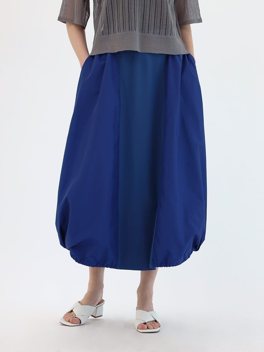 【ラシュッド/LASUD】のタフタバルーンスカート インテリア・キッズ・メンズ・レディースファッション・服の通販 founy(ファニー) 　ファッション　Fashion　レディースファッション　Fashion for Women　スカート　Skirts　シンプル　Simple, Minimal　スタイリッシュ　Stylish, Fashionable　タフタ　Taffeta, Structured Fabric　バルーン　Balloon, Balloon Silhouette　リラックス　Relax, Relaxed Fit　ロング　Long, Long-Length　エレガント 上品　Elegant　ブルー|ID: prp329100004566234 ipo3291000000032656007