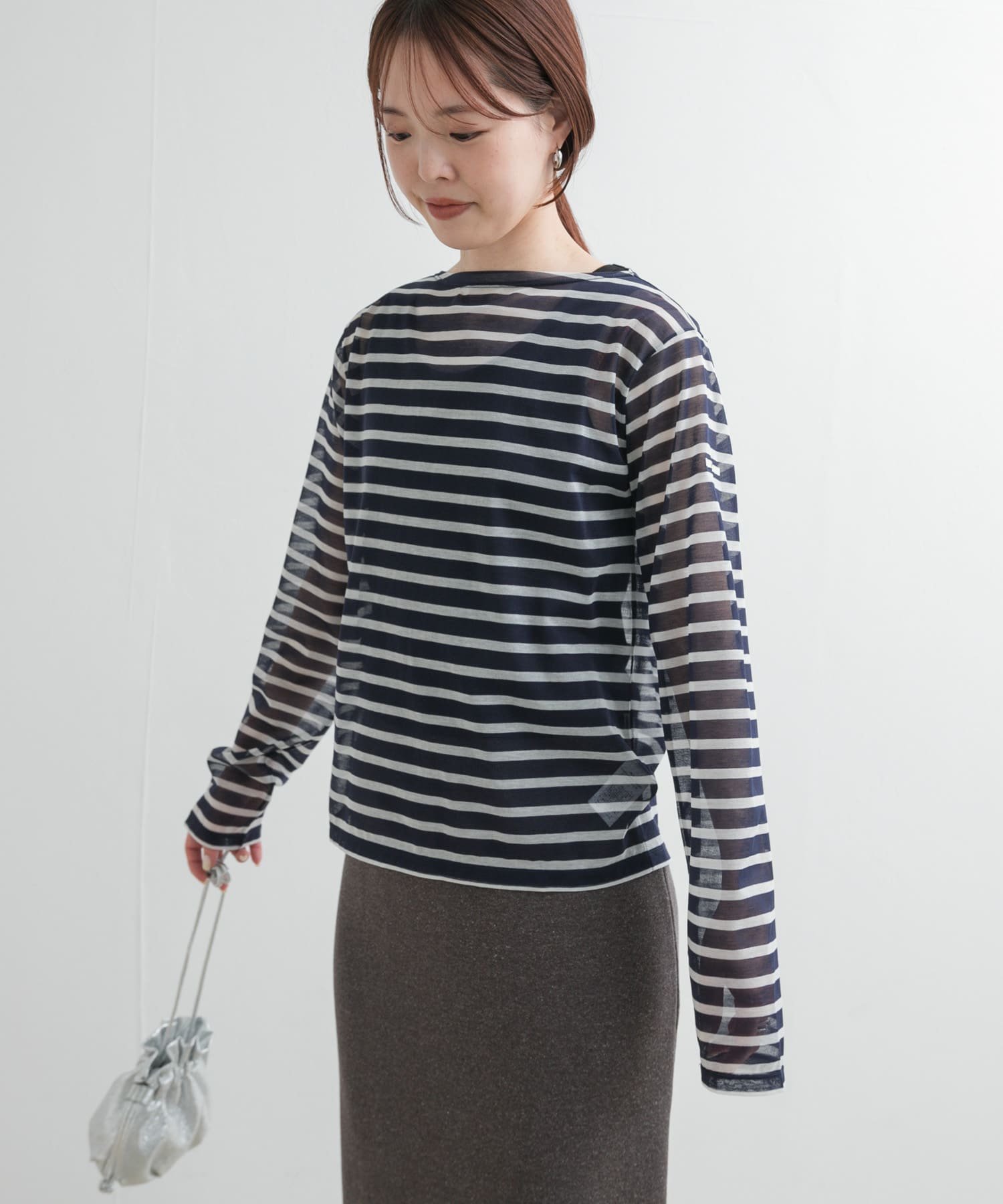 【アーバンリサーチ ドアーズ/URBAN RESEARCH DOORS】のORCIVAL BOAT NECK LONG-SLEEVE PULLOVER インテリア・キッズ・メンズ・レディースファッション・服の通販 founy(ファニー) 　ファッション　Fashion　レディースファッション　WOMEN　トップス・カットソー　Tops/Tshirt　プルオーバー　Pullover　2025年　2025　2025春夏・S/S　Ss,Spring/Summer,2025　フランス　France　ボーダー　Border　夏　Summer　S/S・春夏　Ss・Spring/Summer　NAVY OFF|ID: prp329100004566242 ipo3291000000032292833