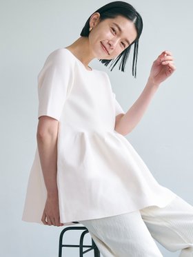 【コカ/COCA】のぺプラム半袖ニット 人気、トレンドファッション・服の通販 founy(ファニー) ファッション Fashion レディースファッション Fashion for Women トップス・カットソー Cut & Sew Tops ニット Knit Tops & Sweaters シンプル Simple, Minimal ストレート Straight, Straight Cut デニム Denim, Jeans Material バランス Balance, Style Balance フェミニン Feminine, Girly ペプラム Peplum, Flared Hem ポケット Pocket, Pocket Detail 半袖 Short Sleeve, Half Sleeve |ID:prp329100004566268