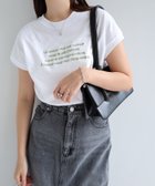 【アンドミー/andme】のロゴ 刺繍 エンブロイダリー フレンチスリーブ Tシャツ オフホワイト×ライム|ID: prp329100004566270 ipo3291000000033998216