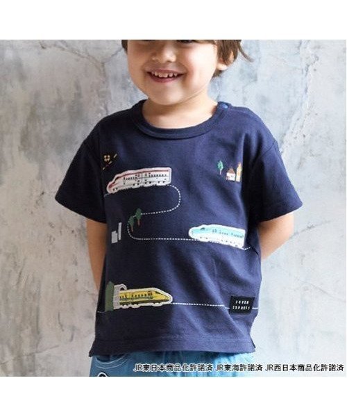 【その他のブランド/Other】の【新幹線】線路半袖Tシャツ インテリア・キッズ・メンズ・レディースファッション・服の通販 founy(ファニー) https://founy.com/ ファッション Fashion キッズファッション Fashion for Kids モチーフ Motif, Design Theme 半袖 Short Sleeve, Half Sleeve |ID: prp329100004566289 ipo3291000000032710657
