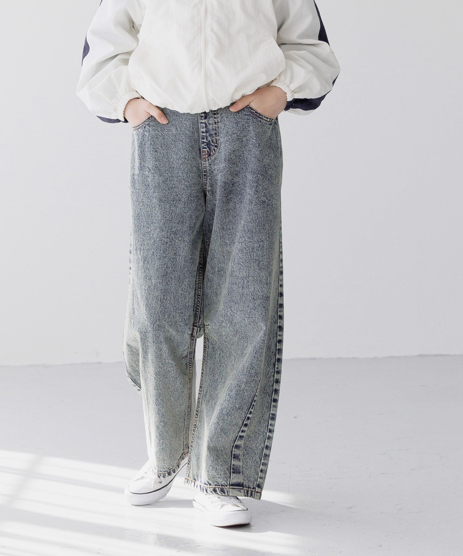 【グローバルワーク/GLOBAL WORK / KIDS】のGOODデニムバレルパンツ/キッズ/147411 インテリア・キッズ・メンズ・レディースファッション・服の通販 founy(ファニー) 　ファッション　Fashion　キッズファッション　Fashion for Kids　ボトムス　Bottoms　ケミカル　Chemical, Chemical Wash　ダメージ　Distressed, Destroyed　テーパード　Tapered, Tapered Pants　デニム　Denim, Jeans Material　トレンド　Trend, Trending Now　ポケット　Pocket, Pocket Detail　オーバーダイ12|ID: prp329100004566361 ipo3291000000033494615