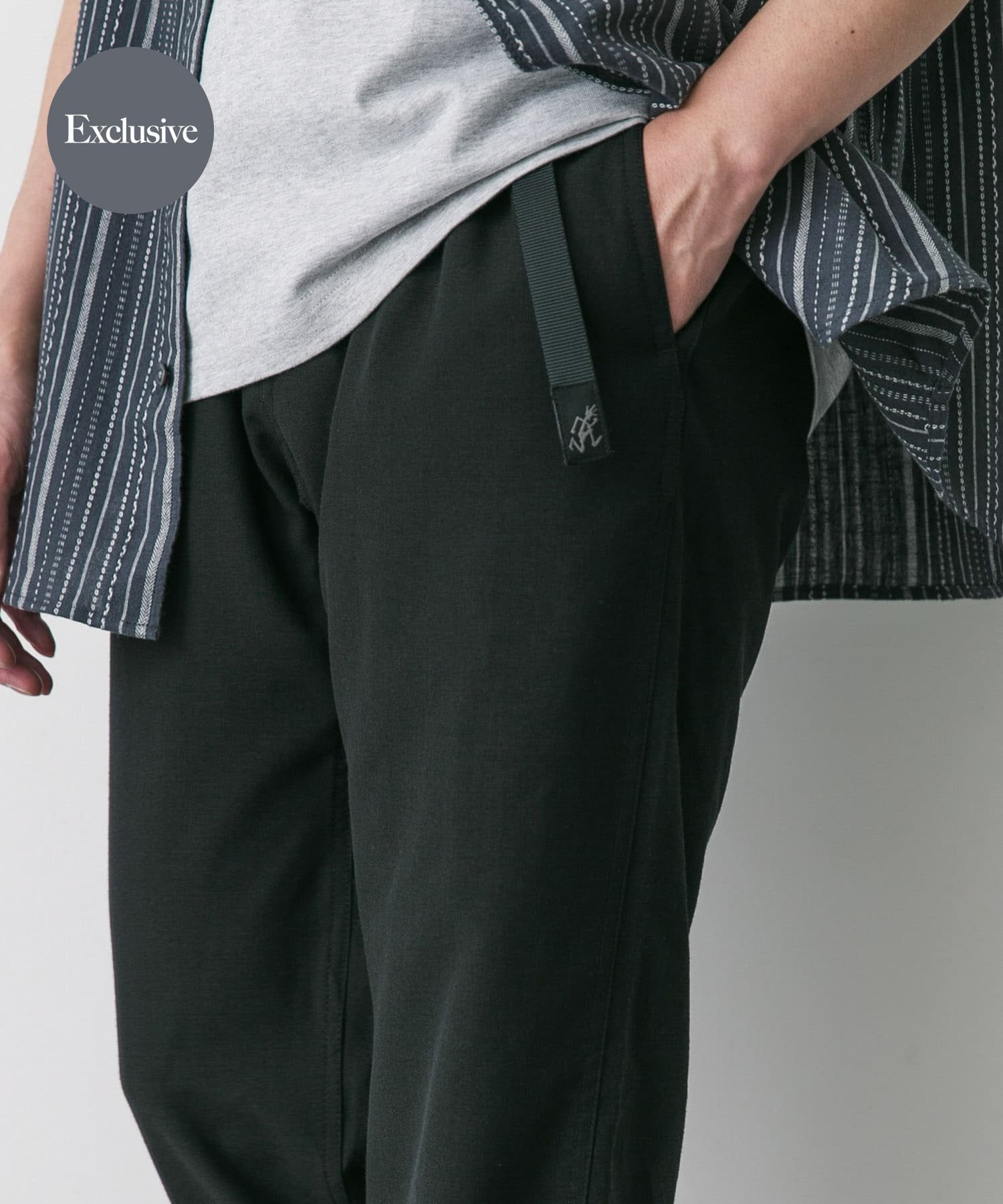 【アーバンリサーチ ドアーズ/URBAN RESEARCH DOORS / MEN】の『別注』Gramicci Linen Blend Pants インテリア・キッズ・メンズ・レディースファッション・服の通販 founy(ファニー) 　ファッション　Fashion　メンズファッション　Fashion for Men　ボトムス　Bottoms　アウトドア　Outdoor Clothing　カリフォルニア　California, Cali Style　フラップ　Flap, Flap Pocket　ポケット　Pocket, Pocket Detail　別注　Limited Edition, Custom Order　ランニング　Running, Running Wear, Activewear, Jogging　リネン　Linen, Linen Fabric　S/S・春夏　SS, Spring/Summer, Warm Season　夏　Summer　2025年　2025　2025春夏・S/S　Spring/Summer 2025 SS25　BLACK|ID: prp329100004566378 ipo3291000000033449044