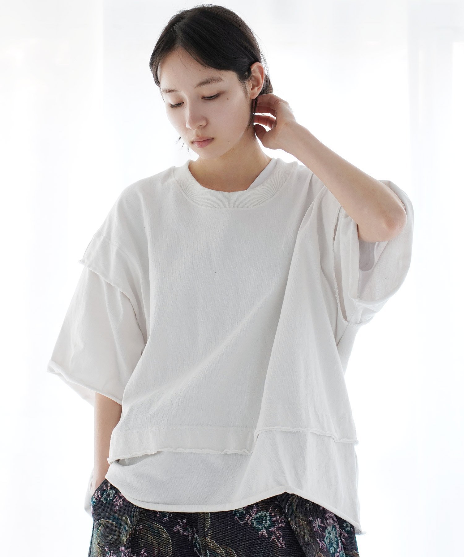 【その他のブランド/Other】のアプロタス セレクト Air Tokyo re カットオフ ショートスリーブ カットソー インテリア・キッズ・メンズ・レディースファッション・服の通販 founy(ファニー) 　ファッション　Fashion　レディースファッション　WOMEN　トップス・カットソー　Tops/Tshirt　カットソー　Cut and Sewn　アンサンブル　Ensemble　カットオフ　Cut Off　カットソー　Cut And Sew　ショート　Short　スリーブ　Sleeve　定番　Standard　ビッグ　Big　ポケット　Pocket　半袖　Short Sleeve　リメイク　Remake　夏　Summer　2023春夏・S/S　Ss,Spring/Summer,2023　2023年　2023　オフホワイト|ID: prp329100004566406 ipo3291000000032294140