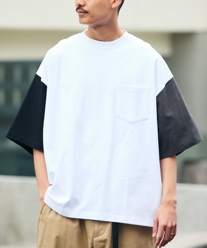【その他のブランド/Other】の9オンス Heavyweight ビッグシルエット クルーネック ポケットTシャツ/ヘビーウェイト 【限定展開】 25SS インテリア・キッズ・メンズ・レディースファッション・服の通販 founy(ファニー) 　ファッション　Fashion　メンズファッション　Fashion for Men　2025年　2025　2025春夏・S/S　Spring/Summer 2025 SS25　おすすめ　Recommended / Our Picks　カーゴパンツ　Cargo Pants, Utility Pants　デニム　Denim, Jeans Material　トレンド　Trend, Trending Now　バランス　Balance, Style Balance　ビッグ　Big, Oversized　ベーシック　Basic, Essential　ボトム　Bottoms, Lower Wear　ポケット　Pocket, Pocket Detail　夏　Summer　定番　Standard, Basic Item　S/S・春夏　SS, Spring/Summer, Warm Season　オフホワイト|ID: prp329100004566440 ipo3291000000032713220