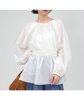 【バビロン/BABYLONE / KIDS】の2WAYサッカーギャザーブラウス 人気、トレンドファッション・服の通販 founy(ファニー) ファッション Fashion キッズファッション KIDS 春 Spring ギャザー Gather サッカー Soccer シアー Sheer パターン Pattern フェミニン Feminine 再入荷 Restock/Back In Stock/Re Arrival |ID:prp329100004566455