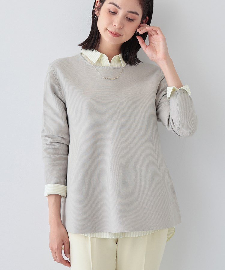 【インディヴィ/INDIVI】の春SALE!【洗える/軽量】美シルエット ペプラムニット インテリア・キッズ・メンズ・レディースファッション・服の通販 founy(ファニー) 　ファッション　Fashion　レディースファッション　WOMEN　トップス・カットソー　Tops/Tshirt　ニット　Knit Tops　ストレッチ　Stretch　ペプラム　Peplum　春　Spring　洗える　Washable　軽量　Lightweight　グレージュ|ID: prp329100004566526 ipo3291000000032295136