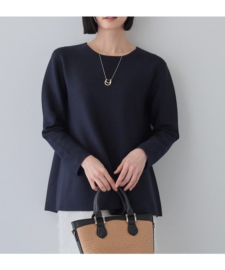 【インディヴィ/INDIVI】の春SALE!【洗える/軽量】美シルエット ペプラムニット インテリア・キッズ・メンズ・レディースファッション・服の通販 founy(ファニー) 　ファッション　Fashion　レディースファッション　WOMEN　トップス・カットソー　Tops/Tshirt　ニット　Knit Tops　ストレッチ　Stretch　ペプラム　Peplum　春　Spring　洗える　Washable　軽量　Lightweight　ネイビー|ID: prp329100004566526 ipo3291000000032295137