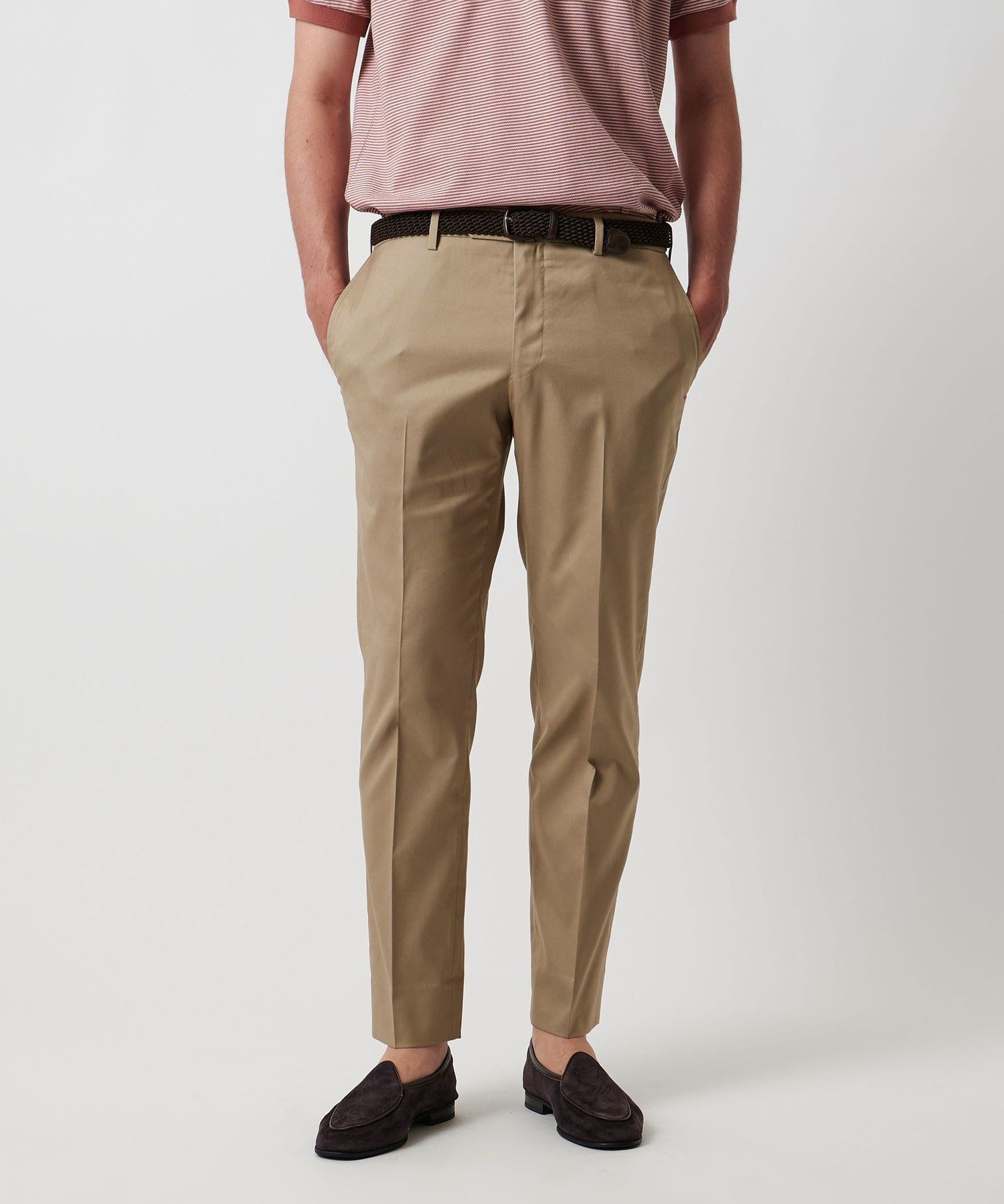 【ユナイテッドアローズ/UNITED ARROWS / MEN】のクールモーション ツイル ノープリーツ スラックス COMFORT EASY ーMODEL-接触冷感・吸水速乾・ストレッチ- インテリア・キッズ・メンズ・レディースファッション・服の通販 founy(ファニー) 　ファッション　Fashion　メンズファッション　Fashion for Men　カットソー　Cut and Sewn Top　コンパクト　Compact, Small Size　吸水　Absorbent, Quick-Dry　スタンダード　Standard, Basic　ストレッチ　Stretch, Stretchy Fabric　スラックス　Slacks, Dress Pants　スリム　Slim, Slim Fit　ツイル　Twist, Twisted Detail　フィット　Fit, Slim Fit　プリーツ　Pleats, Pleated　ポケット　Pocket, Pocket Detail　おすすめ　Recommended / Our Picks　夏　Summer　ビジネス 仕事 通勤　Business / Work / Commuting　BEIGE|ID: prp329100004566559 ipo3291000000032712524