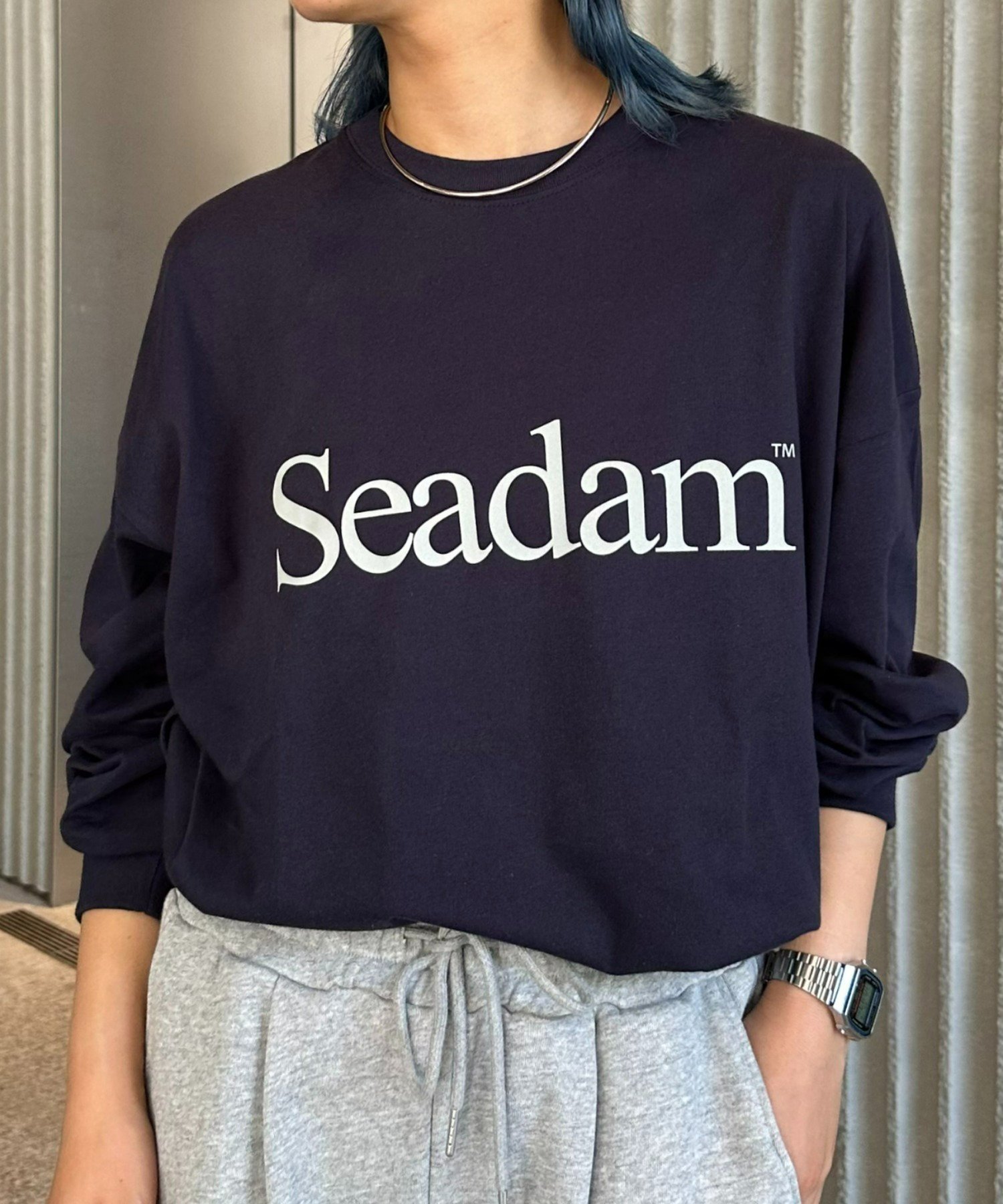 【チャオパニックティピー/CIAOPANIC TYPY】のUNISEX ロゴプリントビッグシルエットロンTEE インテリア・キッズ・メンズ・レディースファッション・服の通販 founy(ファニー) 　ファッション　Fashion　レディースファッション　WOMEN　トップス・カットソー　Tops/Tshirt　ロング / Tシャツ　T-Shirts　インナー　Inner　カットソー　Cut And Sew　カーゴパンツ　Cargo Pants　スタイリッシュ　Stylish　スラックス　Slacks　デニム　Denim　トレンド　Trend　フロント　Front　プリント　Print　ユニセックス　Unisex　リアル　Real　再入荷　Restock/Back In Stock/Re Arrival　おすすめ　Recommend　ネイビー|ID: prp329100004566562 ipo3291000000032295382