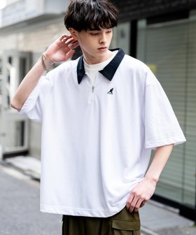 【ロッキーモンロー/Rocky Monroe】のKANGOL 別注コラボ 鹿の子ワンポイント刺繍半袖ハーフジップポロシャツ 人気、トレンドファッション・服の通販 founy(ファニー) ファッション Fashion レディースファッション WOMEN トップス・カットソー Tops/Tshirt シャツ/ブラウス Shirts/Blouses ポロシャツ Polo Shirts アウトドア Outdoor コラボ Collaboration 鹿の子 Pique ジップ Zip スポーティ Sporty トレンド Trend 人気 Popularity 別注 Special Order 半袖 Short Sleeve メンズ Mens 無地 Plain Color リラックス Relax ワイド Wide ワンポイント One Point おすすめ Recommend エレガント 上品 Elegant |ID:prp329100004566563