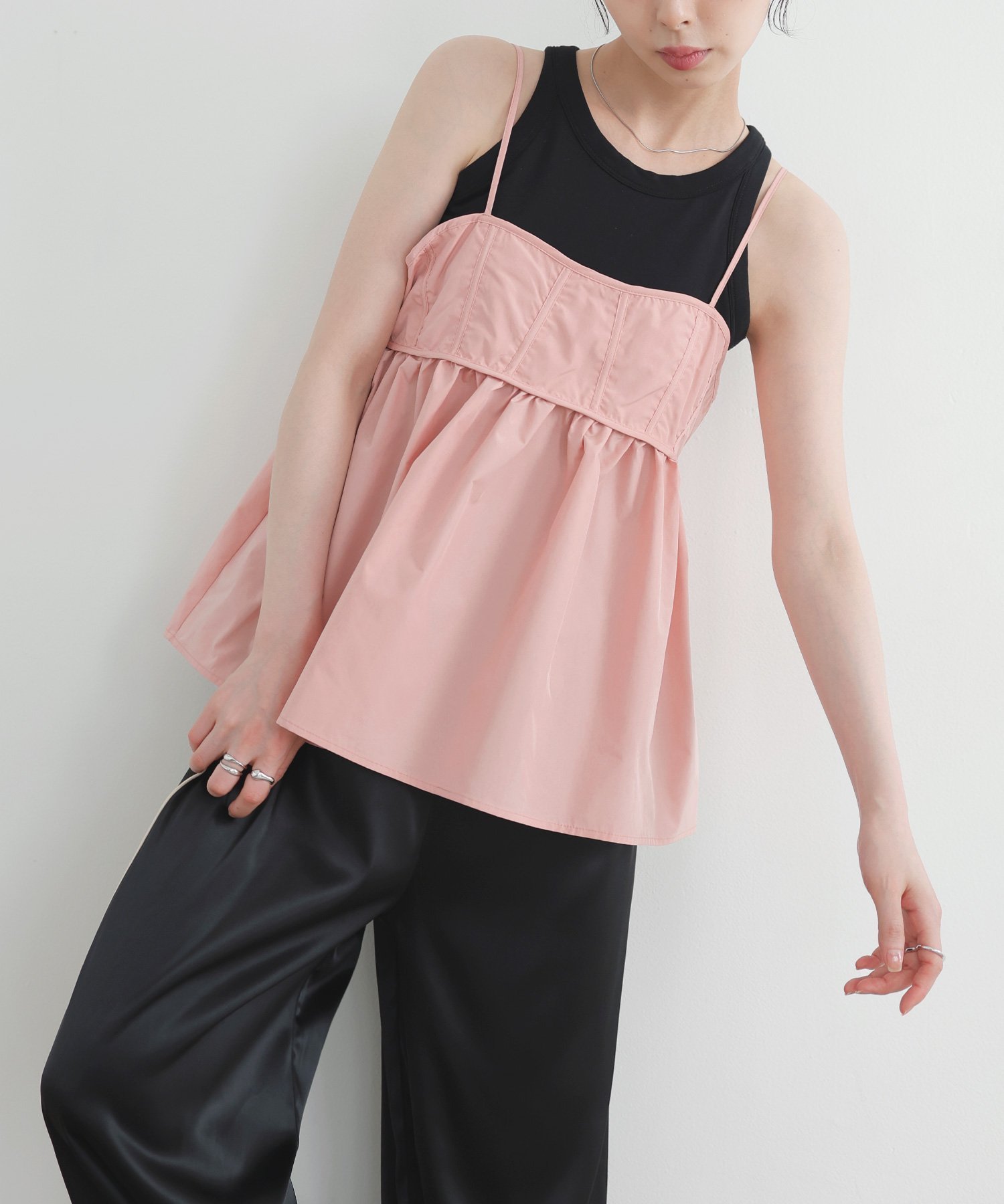 【リアン/Lian】のビスチェデザインキャミソール インテリア・キッズ・メンズ・レディースファッション・服の通販 founy(ファニー) 　ファッション　Fashion　レディースファッション　WOMEN　トップス・カットソー　Tops/Tshirt　キャミソール / ノースリーブ　No Sleeves　ビスチェ　Bustier　ピンク|ID: prp329100004566574 ipo3291000000032295454
