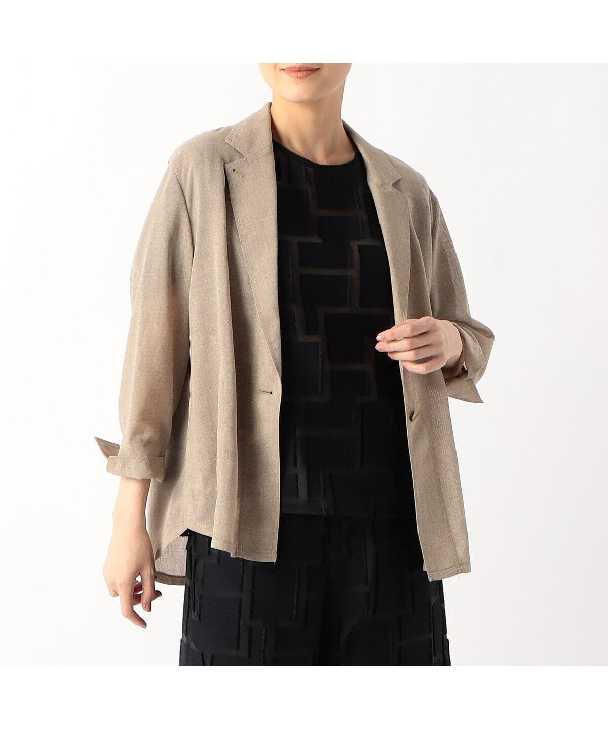 【コムサ/COMME CA】のシアーボイル シャツジャケット インテリア・キッズ・メンズ・レディースファッション・服の通販 founy(ファニー) 　ファッション　Fashion　レディースファッション　WOMEN　アウター　Coat Outerwear　ジャケット　Jackets　おすすめ　Recommend　エアリー　Airy　シアー　Sheer　ジャケット　Jacket　スリット　Slit　ヘムライン　Hemline　リネン　Linen　夏　Summer　16:キャメル|ID: prp329100004566577 ipo3291000000032295463