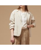 【メルローズ クレール/MELROSE claire】の【LOURMARIN/ルールマラン】綿麻ジャケット 人気、トレンドファッション・服の通販 founy(ファニー) ファッション Fashion レディースファッション WOMEN アウター Coat Outerwear ジャケット Jackets ショルダー Shoulder ジャケット Jacket ツイル Twill ドロップ Drop リラックス Relax thumbnail キナリ|ID: prp329100004566601 ipo3291000000032295685
