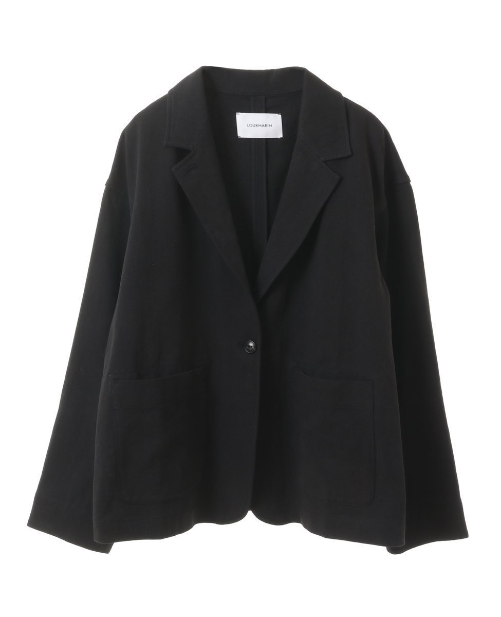 【メルローズ クレール/MELROSE claire】の【LOURMARIN/ルールマラン】綿麻ジャケット インテリア・キッズ・メンズ・レディースファッション・服の通販 founy(ファニー) 　ファッション　Fashion　レディースファッション　WOMEN　アウター　Coat Outerwear　ジャケット　Jackets　ショルダー　Shoulder　ジャケット　Jacket　ツイル　Twill　ドロップ　Drop　リラックス　Relax　ブラック|ID: prp329100004566601 ipo3291000000032295686
