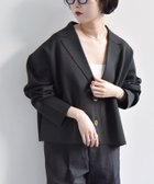 【シップス フォー ウィメン/SHIPS】のquaranciel 手洗い可能 コンパクト ワイド テーラード ニット ジャケット ブラック|ID: prp329100004566602 ipo3291000000033898962