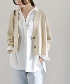 【シップス フォー ウィメン/SHIPS】のquaranciel 手洗い可能 コンパクト ワイド テーラード ニット ジャケット ベージュ|ID: prp329100004566602 ipo3291000000033898964