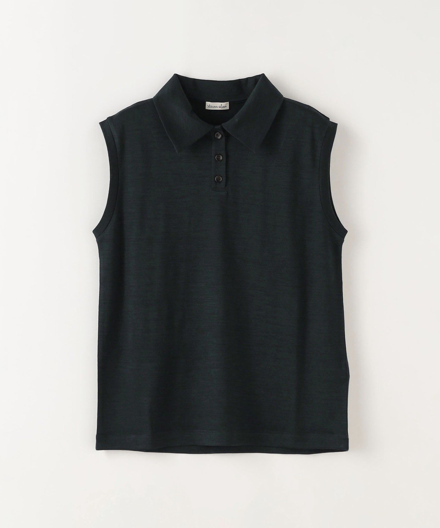 【その他のブランド/Other】のSteven Alan ウールジャージー ノースリーブ Tシャツ インテリア・キッズ・メンズ・レディースファッション・服の通販 founy(ファニー) 　ファッション　Fashion　レディースファッション　WOMEN　トップス・カットソー　Tops/Tshirt　キャミソール / ノースリーブ　No Sleeves　シャツ/ブラウス　Shirts/Blouses　ロング / Tシャツ　T-Shirts　おすすめ　Recommend　インナー　Inner　ジャケット　Jacket　ジャージー　Jersey　スタンダード　Standard　ノースリーブ　No Sleeve　エレガント 上品　Elegant　DK.GREEN|ID: prp329100004566603 ipo3291000000032295705