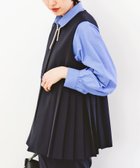 【ルクールブラン/le.coeur blanc】の《手洗い可能》ツインクロスサイドプリーツベスト ネイビー|ID: prp329100004566611 ipo3291000000032295769