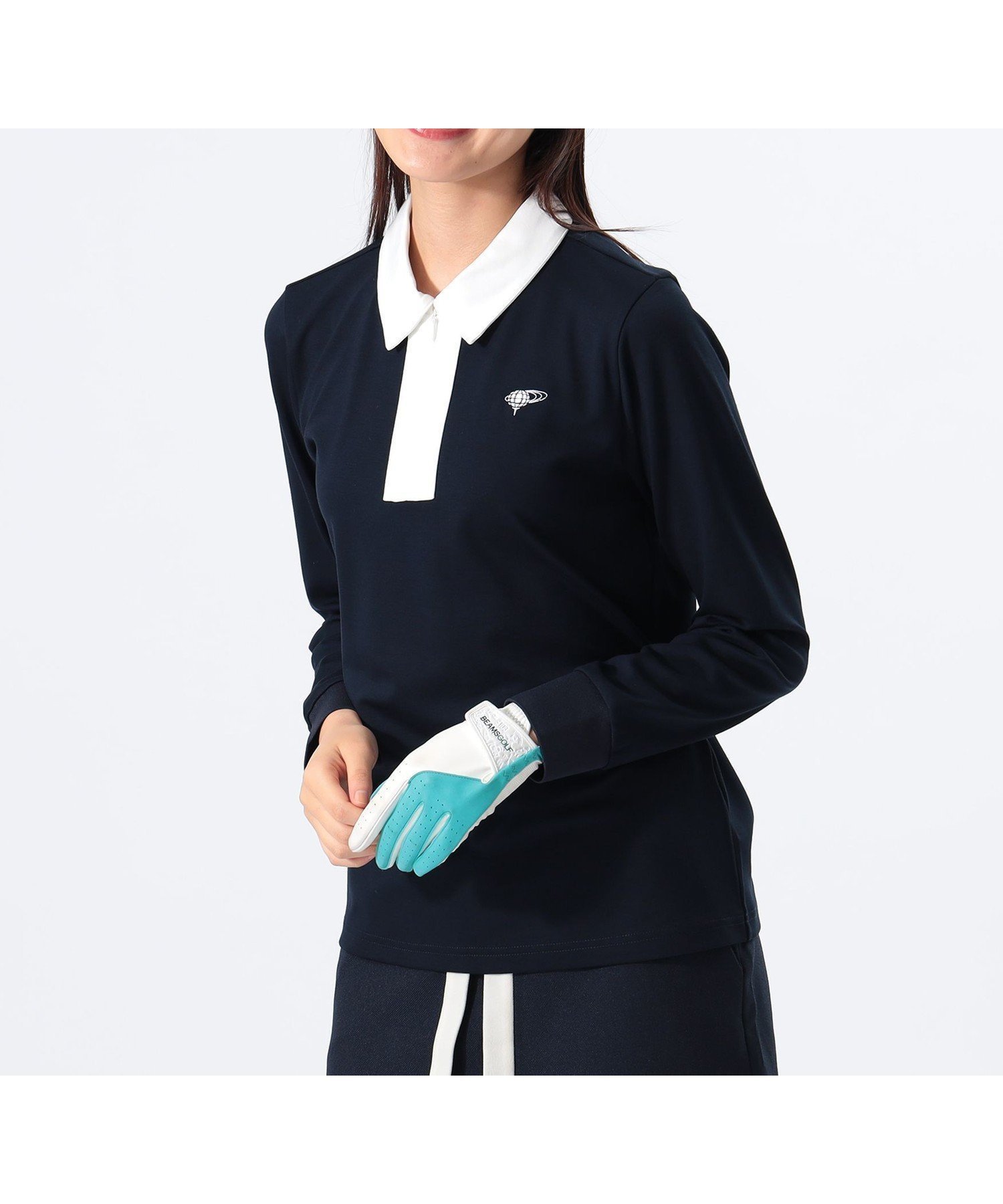 【その他のブランド/Other】のORANGE LABEL / バイカラー 長袖 ポロシャツ 人気、トレンドファッション・服の通販 founy(ファニー) 　ファッション　Fashion　レディースファッション　WOMEN　トップス・カットソー　Tops/Tshirt　シャツ/ブラウス　Shirts/Blouses　ポロシャツ　Polo Shirts　アウトドア　Outdoor　スポーティ　Sporty　長袖　Long Sleeve　フィット　Fit　フェミニン　Feminine　ボトム　Bottom　ポロシャツ　Polo Shirt　モダン　Modern　モノトーン　Monotone　ラウンド　Round　おすすめ　Recommend　エレガント 上品　Elegant　ゴルフ　Golf　 other-1|ID: prp329100004566614 ipo3291000000032295806