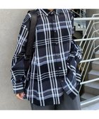【チャオパニックティピー/CIAOPANIC TYPY】の【ユニセックス】バスケット編みメッシュチェックシャツ ブラック|ID: prp329100004566617 ipo3291000000032295840