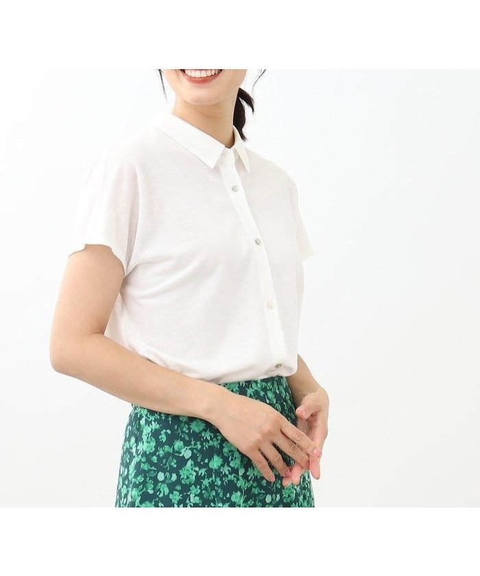 【リフレクト/Reflect】の【SALE/接触冷感/マシンウォッシュ/二の腕カバー】フレンチスリーブブラウス インテリア・キッズ・メンズ・レディースファッション・服の通販 founy(ファニー) https://founy.com/ ファッション Fashion レディースファッション WOMEN トップス・カットソー Tops/Tshirt シャツ/ブラウス Shirts/Blouses おすすめ Recommend カットソー Cut And Sew キャミソール Camisole コンパクト Compact ジャージ Jersey スリーブ Sleeve バランス Balance フレンチ French リラックス Relax エレガント 上品 Elegant |ID: prp329100004566625 ipo3291000000032295878