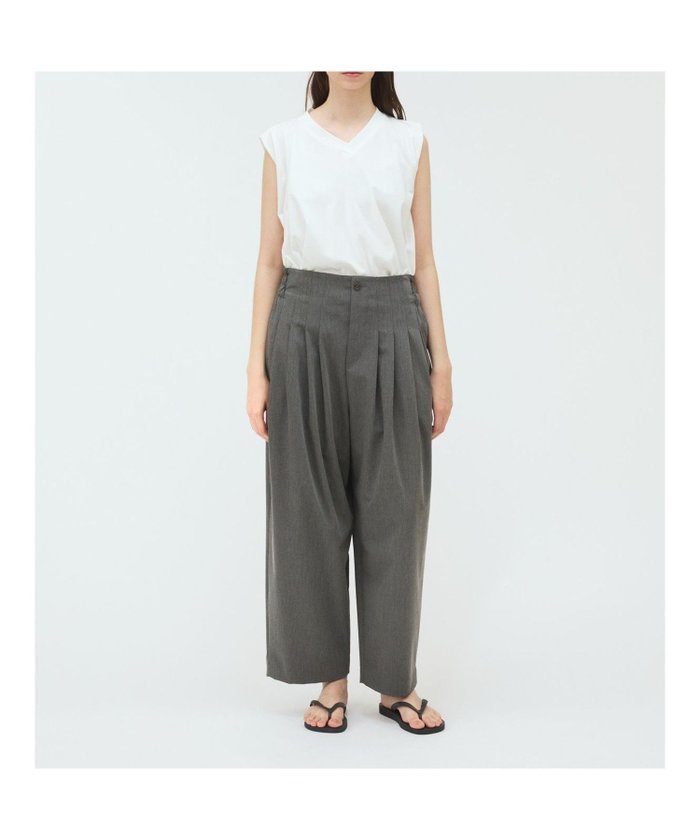 【マーコート/MARcourt】のmizuiro ind ハイウエストタックパンツ インテリア・キッズ・メンズ・レディースファッション・服の通販 founy(ファニー) https://founy.com/ ファッション Fashion レディースファッション Fashion for Women パンツ Pants & Trousers なめらか Smooth, Silky Texture ギャザー Gathered, Ruffled ストレッチ Stretch, Stretchy Fabric ポケット Pocket, Pocket Detail ルーズ Loose, Oversized ワイド Wide, Wide Fit 夏 Summer 無地 Plain, Solid Color |ID: prp329100004566664 ipo3291000000032755899