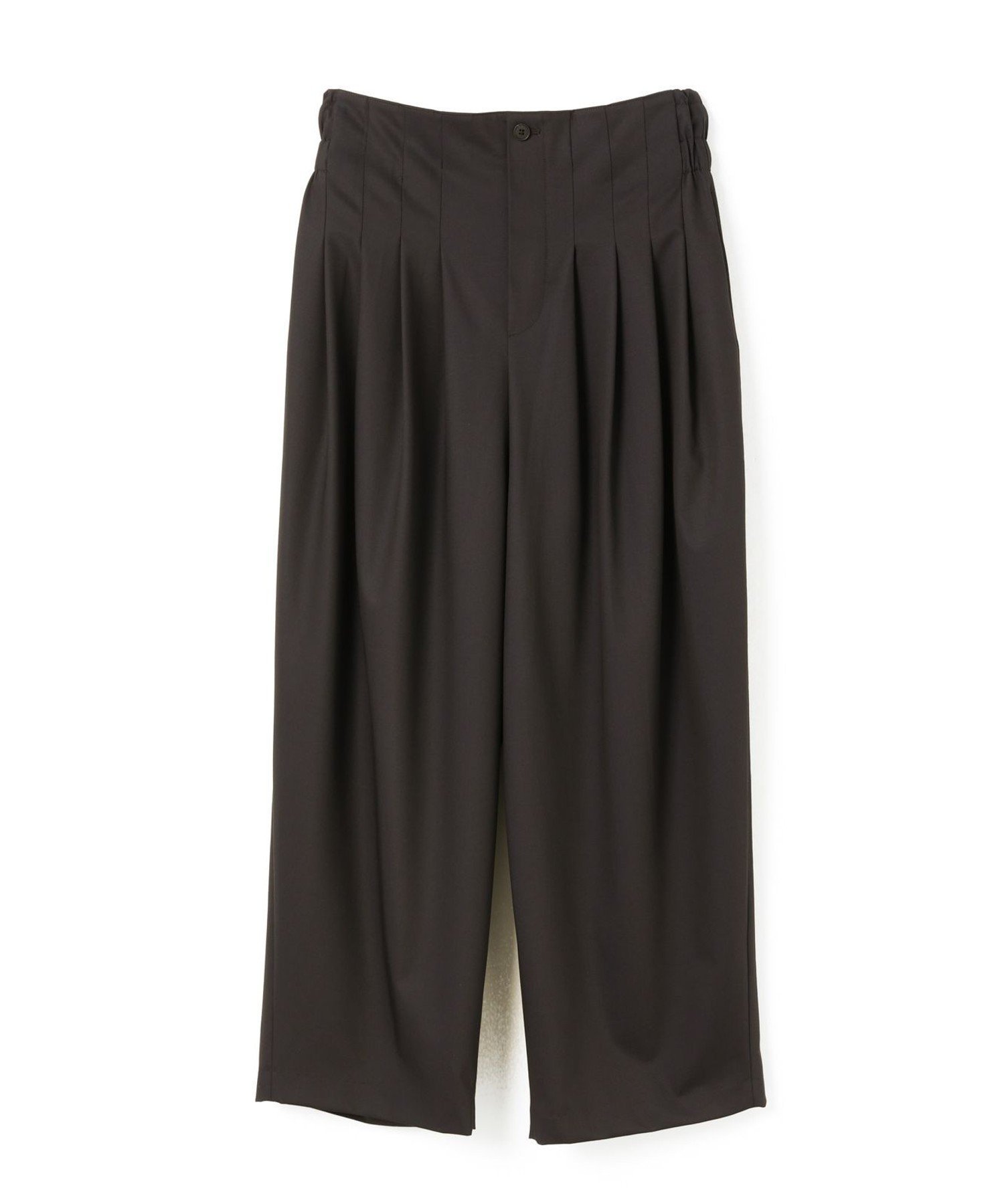【マーコート/MARcourt】のmizuiro ind ハイウエストタックパンツ インテリア・キッズ・メンズ・レディースファッション・服の通販 founy(ファニー) 　ファッション　Fashion　レディースファッション　Fashion for Women　パンツ　Pants & Trousers　なめらか　Smooth, Silky Texture　ギャザー　Gathered, Ruffled　ストレッチ　Stretch, Stretchy Fabric　ポケット　Pocket, Pocket Detail　ルーズ　Loose, Oversized　ワイド　Wide, Wide Fit　夏　Summer　無地　Plain, Solid Color　ブラック|ID: prp329100004566664 ipo3291000000032755904