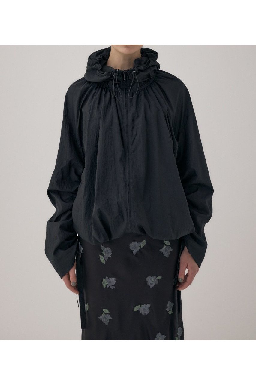 【マウジー/moussy】のフッ素フリーの撥水加工が嬉しいリサイクルナイロン使用 エアーブルゾン インテリア・キッズ・メンズ・レディースファッション・服の通販 founy(ファニー) 　ファッション　Fashion　レディースファッション　WOMEN　アウター　Coat Outerwear　ブルゾン　Blouson/Jackets　エアリー　Airy　ギャザー　Gather　シアー　Sheer　バルーン　Balloon　ブルゾン　Blouson　ポケット　Pocket　BLK|ID: prp329100004566808 ipo3291000000032298227