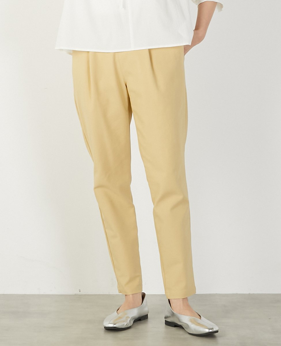 【メルローズ クレール/MELROSE claire】の《定番》ストレッチスリムテーパードパンツ(一部WEB限定カラー ) インテリア・キッズ・メンズ・レディースファッション・服の通販 founy(ファニー) 　ファッション　Fashion　レディースファッション　WOMEN　パンツ　Pants　ストレッチ　Stretch　スリム　Slim　ポケット　Pocket　定番　Standard　春　Spring　ライトイエロー|ID: prp329100004566811 ipo3291000000032298271