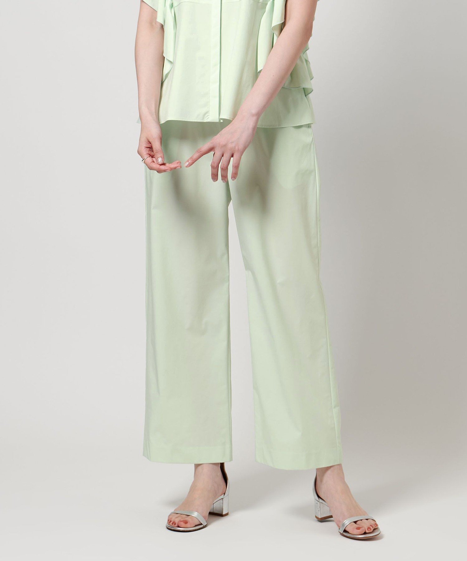 【ユナイテッドアローズ/UNITED ARROWS】のイージー ワイドパンツ -撥水・UVカット・防シワ- インテリア・キッズ・メンズ・レディースファッション・服の通販 founy(ファニー) 　ファッション　Fashion　レディースファッション　Ladies' Fashion Online　パンツ　Pants　セットアップ　Set Up　タフタ　Taffeta　ワイド　Wide　おすすめ　Recommend　LIME|ID: prp329100004566848 ipo3291000000032608215