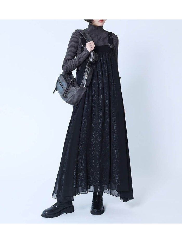 【ラシュッド/LASUD】のシアーレイヤードアートプリント柄ジャンパースカート インテリア・キッズ・メンズ・レディースファッション・服の通販 founy(ファニー) https://founy.com/ ファッション Fashion レディースファッション Fashion for Women スカート Skirts シアー Sheer, See-Through チュール Tulip, Tulip Motif エレガント 上品 Elegant 今季 This Season, Current Season |ID: prp329100004566882 ipo3291000000032723195