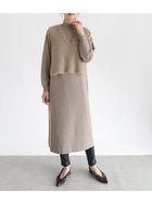 【ラシュッド/LASUD】のシャギーベスト×ニットワンピース ベージュ|ID: prp329100004566886 ipo3291000000032299048