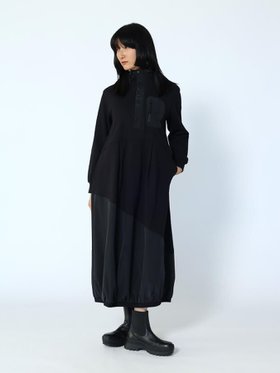 【ラシュッド/LASUD】のバルーンシルエット異素材ワンピース 人気、トレンドファッション・服の通販 founy(ファニー) ファッション Fashion レディースファッション WOMEN ワンピース Dress おすすめ Recommend ドッキング Docking バルーン Balloon 切替 Switching |ID:prp329100004566892
