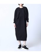 【ラシュッド/LASUD】のブルゾンレイヤードワンピース ブラック|ID: prp329100004566902 ipo3291000000032722799