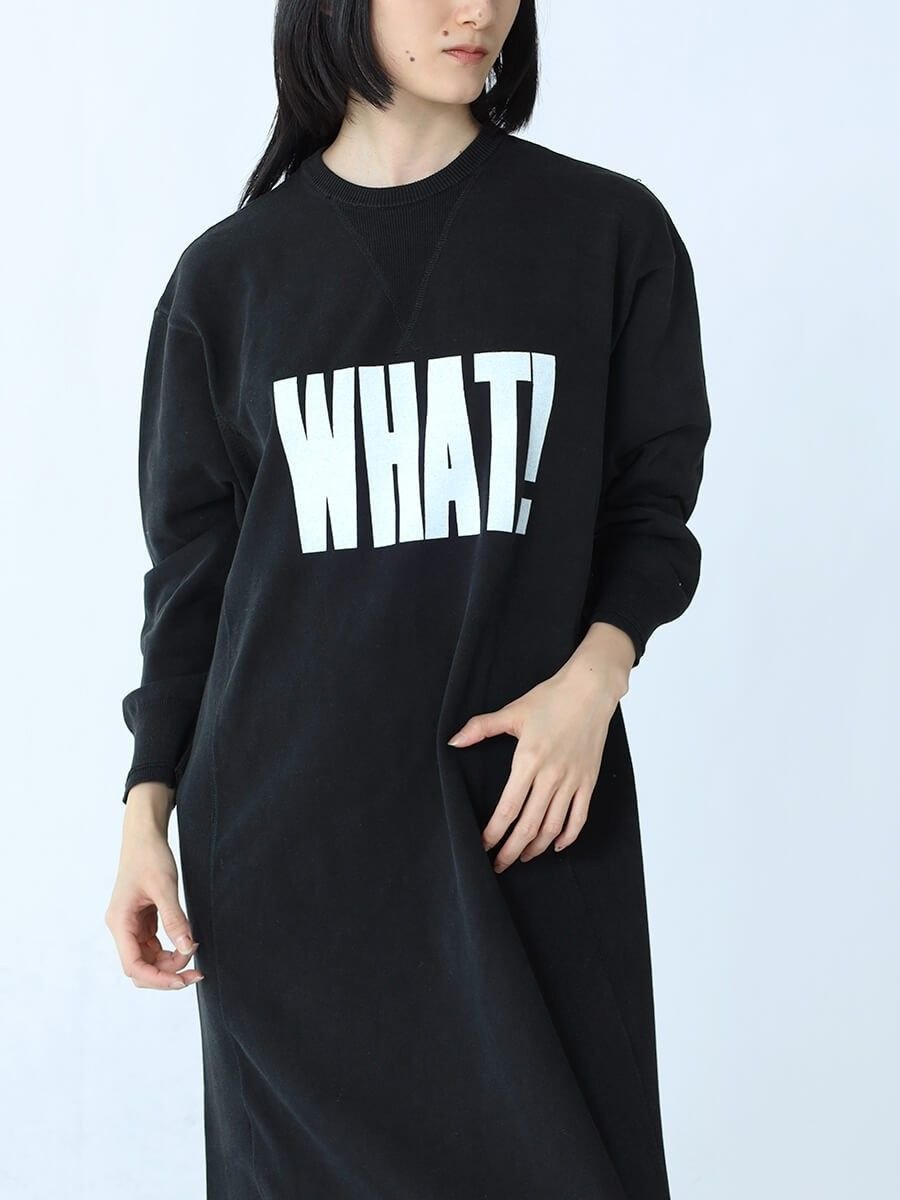 【ラシュッド/LASUD】のニットロゴワンピース インテリア・キッズ・メンズ・レディースファッション・服の通販 founy(ファニー) 　ファッション　Fashion　レディースファッション　Ladies' Fashion Online　ワンピース　Dress　フロント　Front　プリント　Print　ブラック|ID: prp329100004566912 ipo3291000000032665723