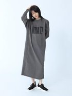 【ラシュッド/LASUD】のニットロゴワンピース 人気、トレンドファッション・服の通販 founy(ファニー) ファッション Fashion レディースファッション Ladies' Fashion Online ワンピース Dress フロント Front プリント Print thumbnail グレー|ID: prp329100004566912 ipo3291000000032665725