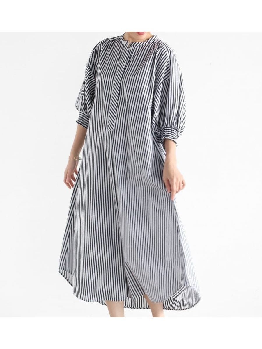 【ヴァン/Vin】のストライプロングシャツワンピース インテリア・キッズ・メンズ・レディースファッション・服の通販 founy(ファニー) 　ファッション　Fashion　レディースファッション　Fashion for Women　ワンピース　Dresses　シャツワンピース / 1枚で着映えコーデ　Shirt Dresses　おすすめ　Recommended / Our Picks　スウェット / スエット　Sweatshirt, Sweatwear　スクエア　Square, Square Shape　ストライプ　Stripe, Striped Pattern　ベスト　Vest, Waistcoat　ブラック|ID: prp329100004566915 ipo3291000000032723030