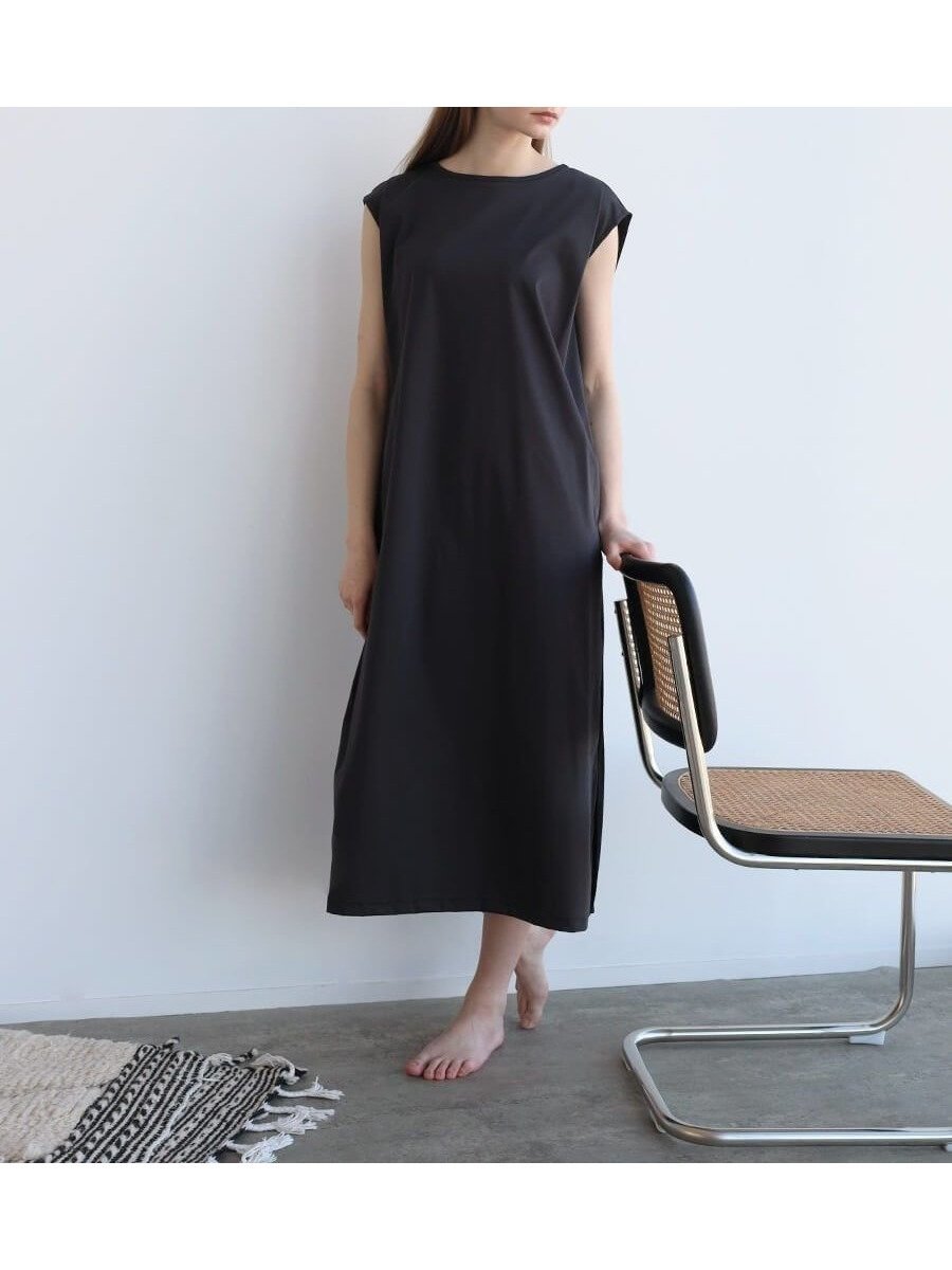 【ラシュッド/LASUD】のNORITAKEショルダータックジャージーワンピース インテリア・キッズ・メンズ・レディースファッション・服の通販 founy(ファニー) 　ファッション　Fashion　レディースファッション　Fashion for Women　ワンピース　Dresses　エレガント 上品　Elegant　春　Spring　カットソー　Cut and Sewn Top　ストレッチ　Stretch, Stretchy Fabric　スリーブ　Sleeve, Long Sleeve / Short Sleeve　定番　Standard, Basic Item　S/S・春夏　SS, Spring/Summer, Warm Season　夏　Summer　チャコールグレー|ID: prp329100004566923 ipo3291000000032723120